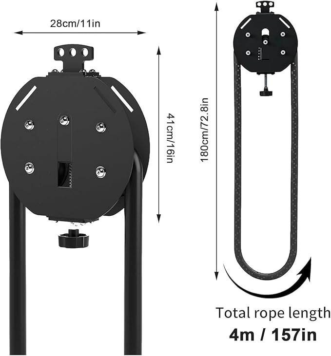 Endless Rope Trainer, Suspension Endless Rope Pulley System, Resistance Trainer Machine with Adjustable Resistance, Home Gym Infinity Rope for Interval Resistance Training