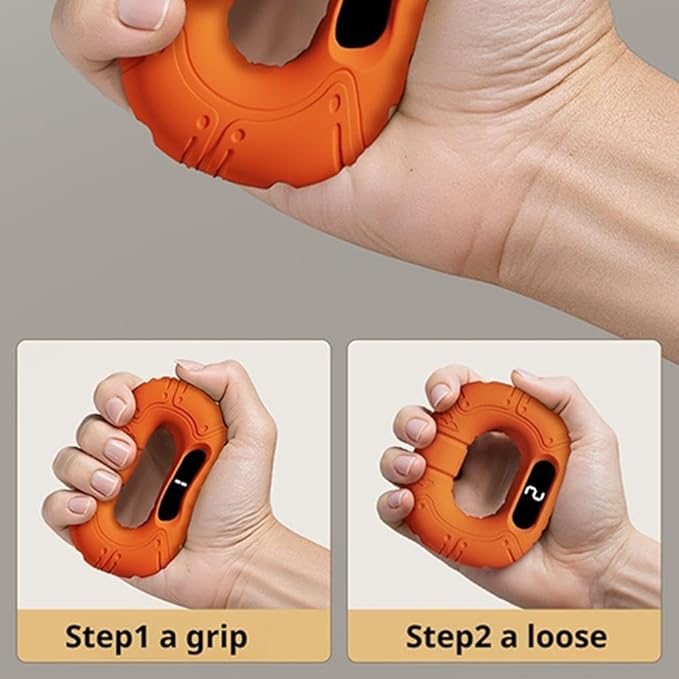 Hand Grip Strengthener with Counting and Pages, Rechargeable Digital Grip Strength Tester, LED Display, Hand Grips Exerciser Equipment for Strength Training-Forearm-Gripper-Finger