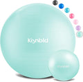 Exercise Ball, Extra Thick Yoga Ball for Workout Pregnancy Stability, 4 Sizes Anti-Burst Balance Ball with Foot Pump - Heavy Duty Fitness Ball Chair for Office, Home & Gym