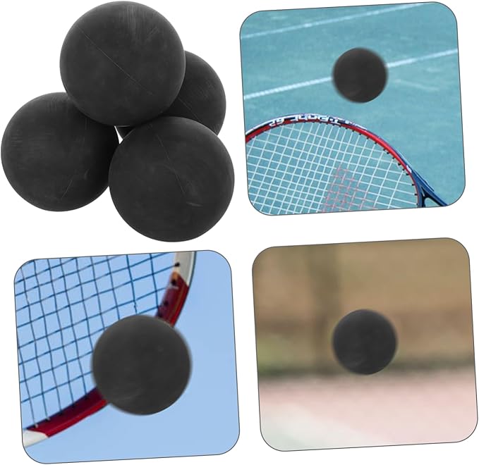 4Pcs High Elastic Rubber Balls for Competition Training Mini Racket Ball for Outdoor Sports for Improving Reaction Skills and Hand Eye Coordination