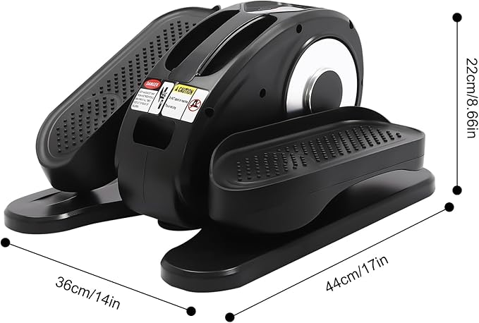 Under Desk Elliptical, 2 in 1 Ellipse Leg Exerciser for Seniors Adults 5Gear Electric Seated Pedal Exerciser W/Anti-Slip Pads Quiet Elliptical Machine with Remote Control for Home