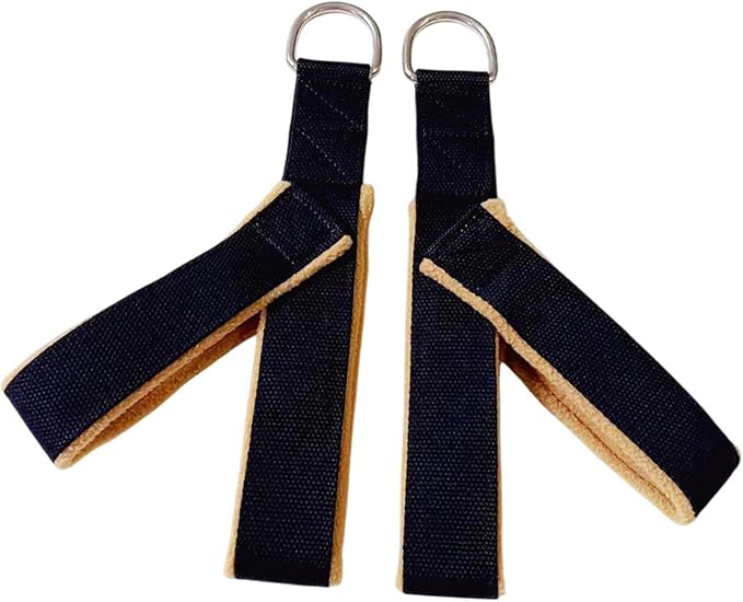 2Pcs Pilates Straps Reformer Straps D Ring Core Waist Back Leg Y Loops Fitness Straps Yoga Straps for Exercise Men Home Women
