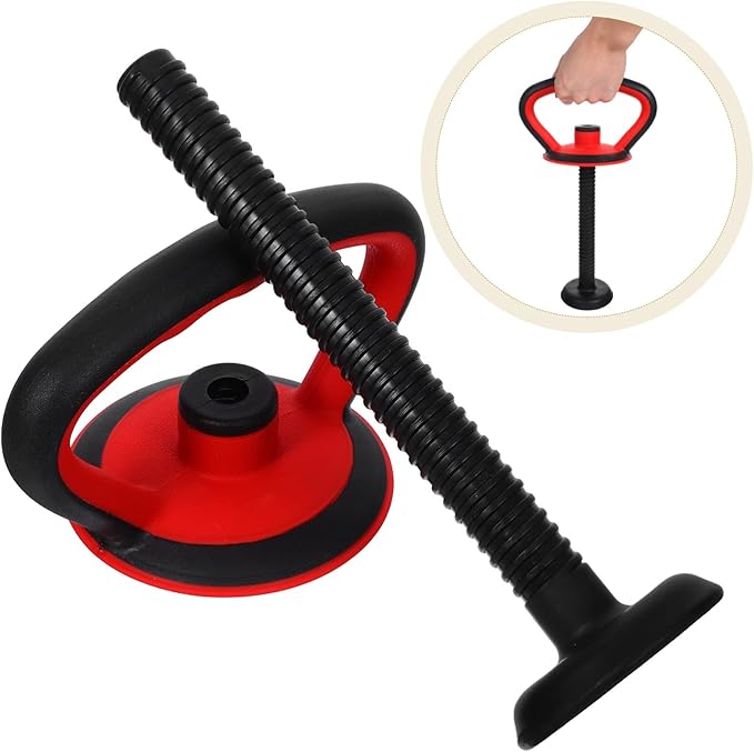 Kisangel Adjustable Kettlebell Handle with Base Nut for 40 Lb Weight Plates Anti-Slip Grip Attachment for Strength Training and Full Body Workouts at Home or Office