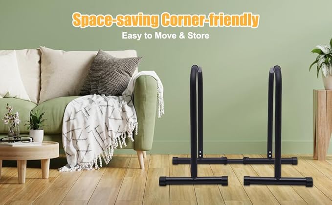 Dip Bar, Adjustable Parallel Bars for Home Workout, Dip Station with 440lbs Loading Capacity, Heavy Duty Parallel Bars Workout Equipment for Calisthenics, Strength Training