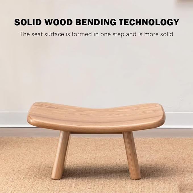 Solid Wood Meditation Stool, Meditation Stool, Church Meditation Stool, Sitting Stool, Tea Kneeling Stool, Meditation Yoga Stool,Brown and Cushion