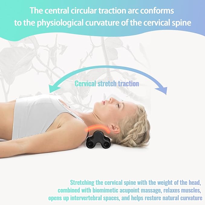 Occipital Release Tool Trigger Point Massage Tool Neck Massage Cervical Neck Manual Back Massager for Pain Relief Deep Tissue Home Use Suitable The Whole Body