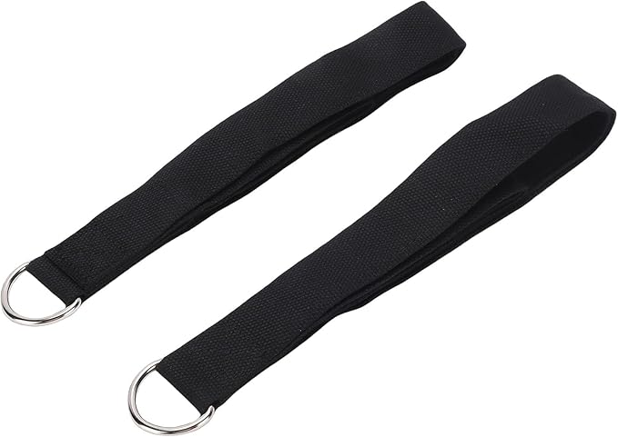 Pilates Straps, Cotton Strap with Neoprene and D Buckle, Double Loop for Home Gym Fitness Workout, Textured Surface Enhances Grip, Soft Inner Lining for Comfort
