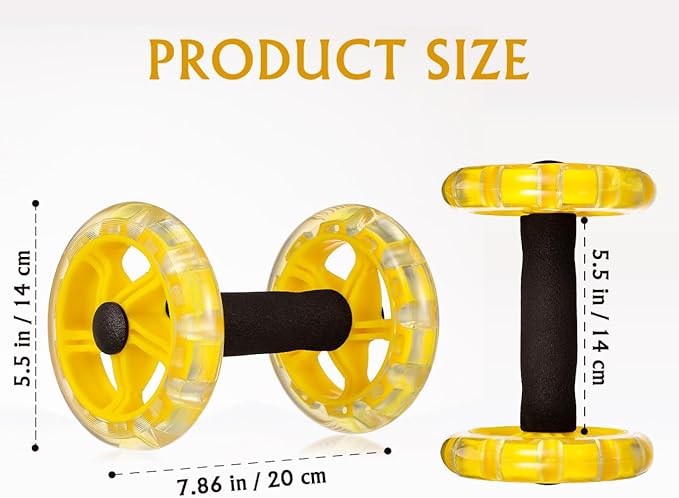 POPETPOP Fitness Roller for Abdominal Strengthening and Weight Loss Portable Ab Wheel with Non Slip Handles for Men and Women Equipment for Home Gym