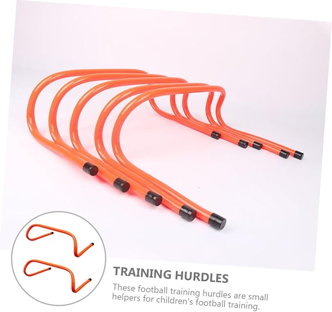 SECFOU 2pcs Plastic Wear-Resistant Speed Hurdles 15cm Agility Training Equipment for Youth Soccer Track Running Drill