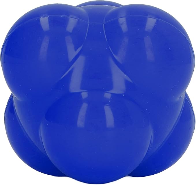 Hex Reaction Trainer Ball, Rubber Reaction Ball for Improving Hand Eye Coordination, Bright Color Reaction Catch Ball with Random Bounce, Portable Agility Training Tool for