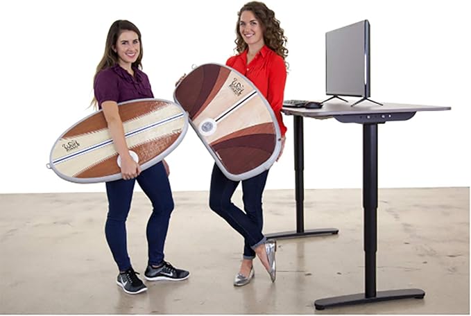 Wurf Board by JumpSport (Santa Cruz or Maui style)| Standing Desk Air-Spring Anti-Fatigue Mat | Improves Circulation, Posture, and Balance | Fully Adjustable, Inflatable Board