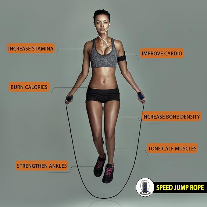 Speed Agility Training Set, Includes 1 Agility Ladder, 4 Steel Stakes, 1 Sports Headband,1 Jump Rope, 10 Disc Cones and Gym Carry Bag - Speed Training Equipment for Soccer Football Basketball
