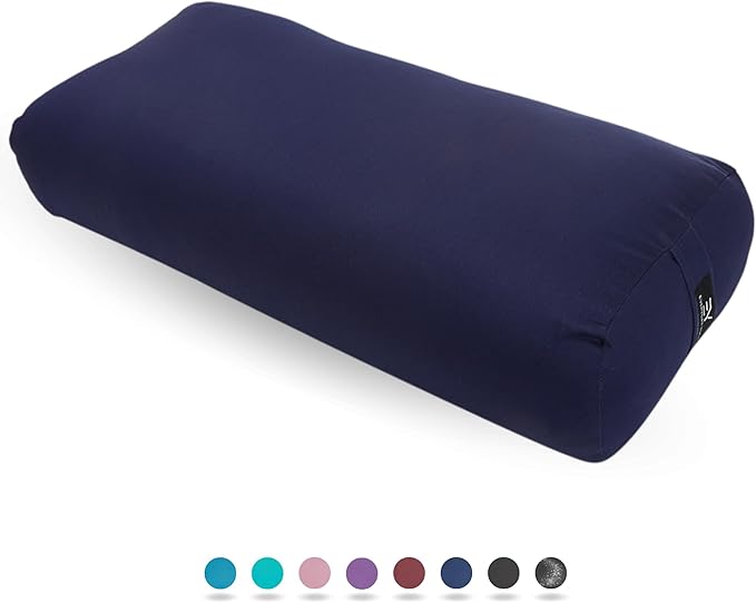Everyday Yoga Premium Bolster, Soft & Supportive Meditation Pillow with Carry Handle, Lightweight Cushion for Restorative Yoga & Relaxation (Multi-Color)