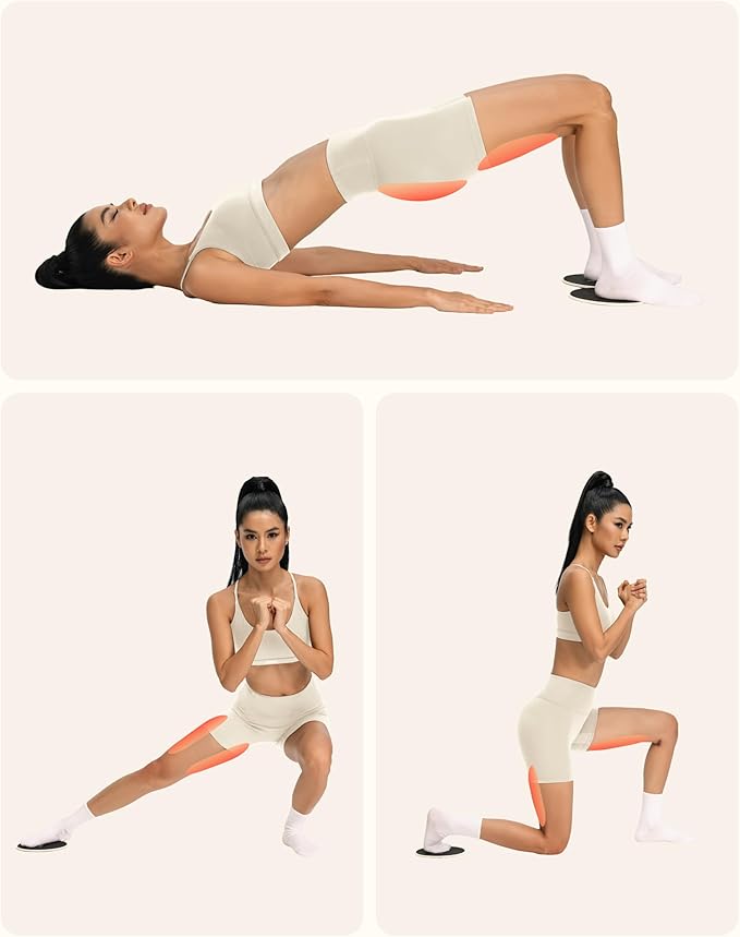 BetterMe Pilates Sliders – Dual-Sided Exercise Sliders for Core Training – Compact Workout Gliders for Home Fitness, Abs & Full Body Workouts