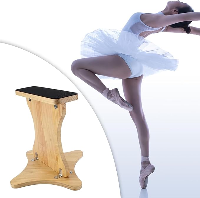 Cheerleading Balance Trainer, Wooden Cheer Flyer Stand Accessory, Versatile Athletic Balance Board, Improve Balance Flexibility Trainer for Sports Home Gym Flexibility Core Strength