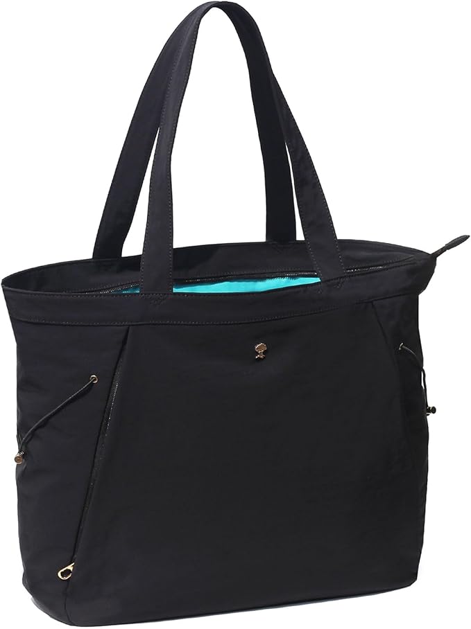 ESVAN Yoga Tote Bag for Women Shoulder Bags Drawstring for Office Workout Travel Carryall Pilates Gym and Beach
