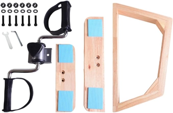 Pedal Exerciser Bike Solid Wood Under Desk Bicycle, Legs Arms Training Peddler Exerciser for Seniors, Fitness Peddler for Elderly Rehabilitation Workout Leg Exercisers