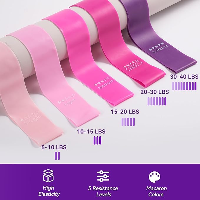 Pilates Kit for Women,15 Inch Magic Circle, 6 Multi-Level Resistance Bands,Yoga Ball Socks, Back Neck Stretcher ,14-Piece Full Body Toning Pilates Equipment for Beginners, 15 Min Daily Routine