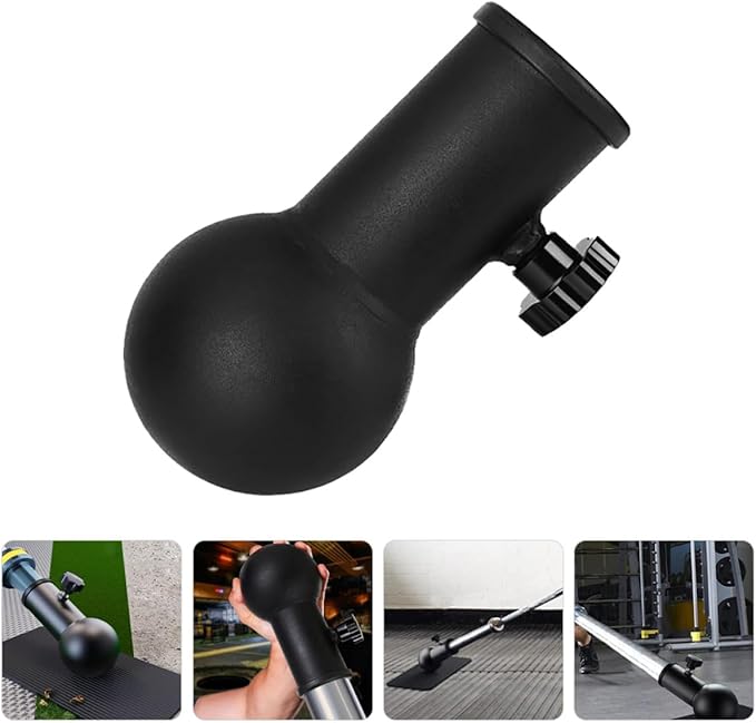 Kisangel Barbell Attachment Base Rotatable Iron Barbell Clamp for T Bar Row and Deadlift Strength Training Gym Equipment Accessory for Home Workouts