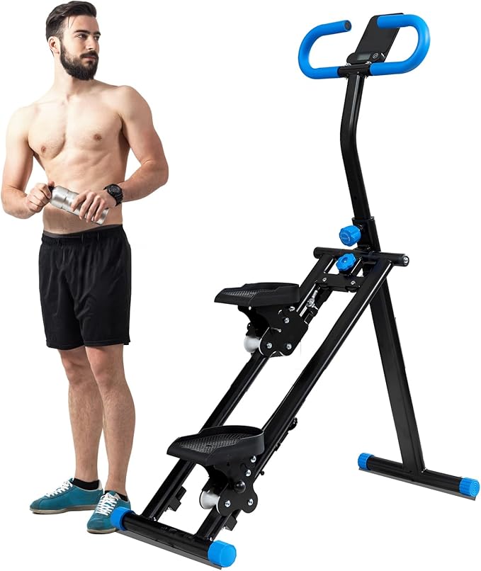 Stair Stepper for Home Gym Folding Vertical Climber Cardio Exercise Machine for Full Body Workout Machine, Adjustable Handlebar & Pedals, 300LBS Load