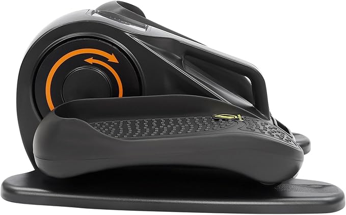Under Desk Elliptical Machine, Foot Pedal Exerciser for Home Workout,with Remote Control,Tone Muscles, Energy Boost - Mini Foot & Leg Exerciser While Sitting for Seniors(Black)