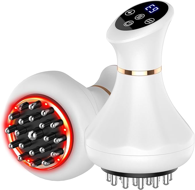 Lymphatic Drainage Massager, Anti-Cellulite Massager For Body Cellulite and Thigh & Belly Stretch Marks Reduction, Handheld Massage tools for lymphedema & lipedema, Sciatica Nerve pain relief Devices