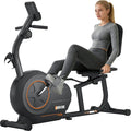JEEKEE Recumbent Exercise Bike for Seniors,Stationary Bikes for Home, 400LB Capacity & 16 Levels Magnetic Resistance, Heart Rate Handle