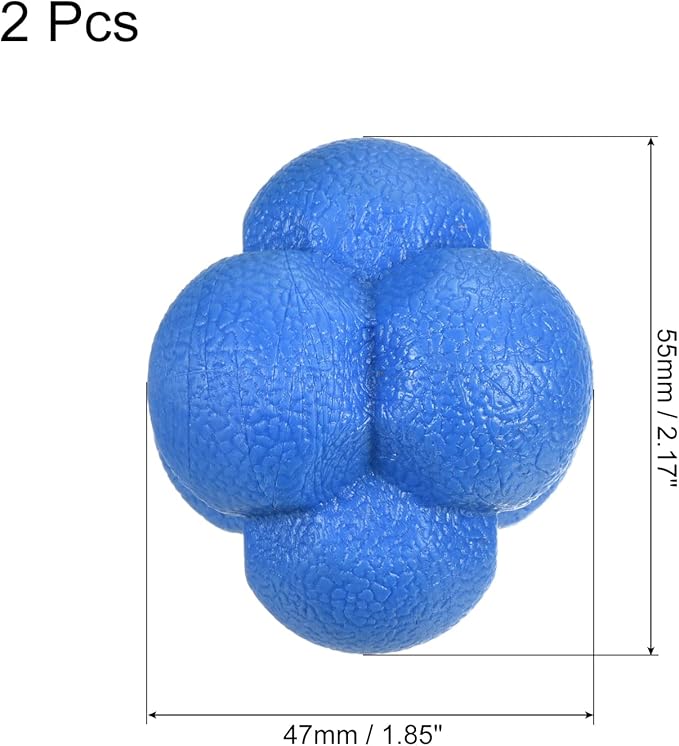 PATIKIL Bounce Reaction Balls Coordination Training Ball Agility Trainer TPR High Difficulty, for Speed Reflex, Pink