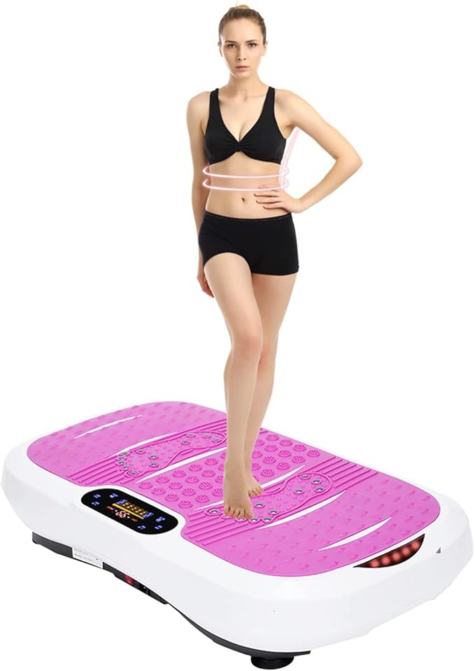 Vibration Plate Exercise Machine,Vibration Platform with Loop Bands/Remote Control, Vibration Plates Exercise Machine for Fitness