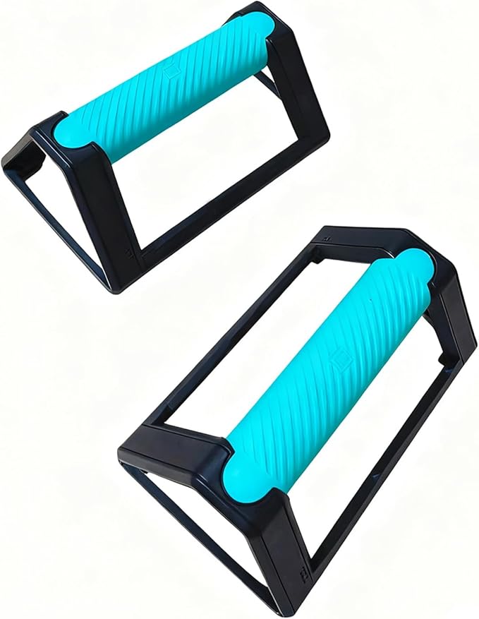 Push Up Bars for Home Workout, Triangular Stable Support with Wrist Protection & Anti-Slip Base, Strength Training Handles for Men and Women, Pushup Stands for Chest Arm Exercise -1 Pair