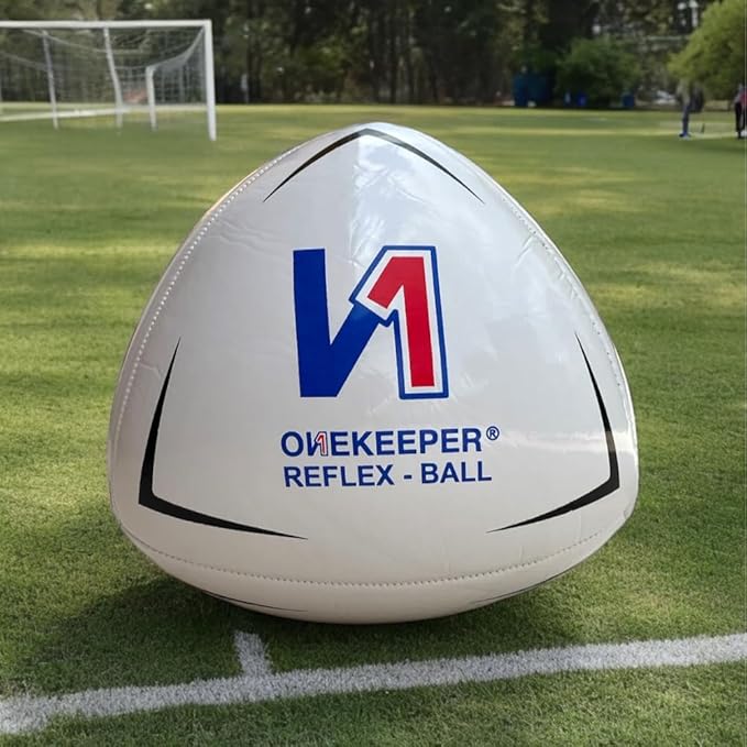 ONEKEEPER Soccer Reflex & Reaction Ball - White, Orange, Blue, Pink, and Fluo Yellow, Agility and Coordination Training for Kids and Juniors (Pump Not Included)