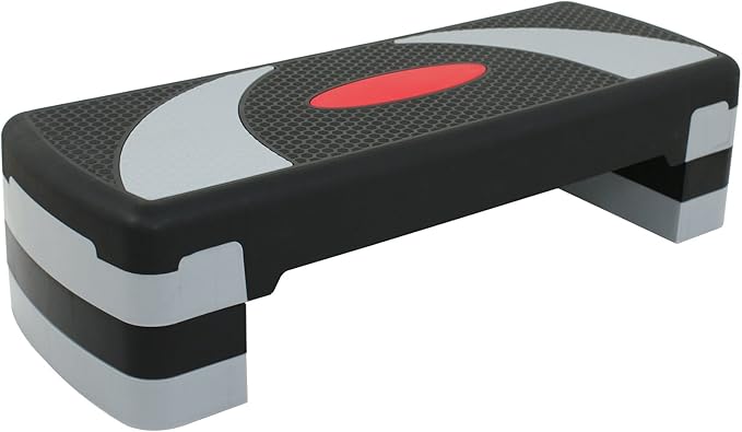 LEMY Adjustable Workout Aerobic Stepper, Exercise Step Platform for Home, Fitness, Gym, Strength Training