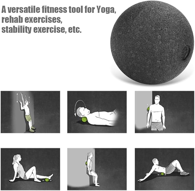Massage Roller Ball, Massage Lacrosse Balls EPP Yoga Foam Massage Roller and Ball Set Muscle Soreness Massager Ball for Shoulders, Arms, Neck, Back and Feet (8CM Single Ball)