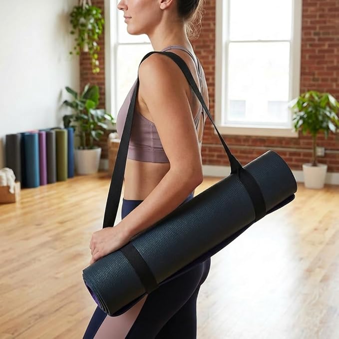 Yoga Mat Carrier Strap, Adjustable Thick Band for Carring Large Mats & Professional Stretching