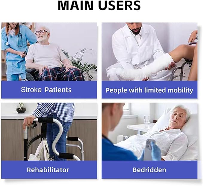 Stretch Bands for Exercise – Leg Stretching Strap for Physical Therapy, Hands-Free/Manual Options for Elderly Rehabilitation Bedridden Patients Lower Limb Myasthenia Surgery Recovery (2 Feet)