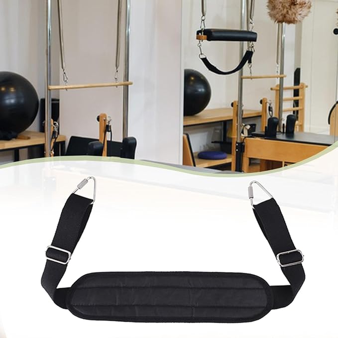 Pilates Foot Strap Adjustable Length 29.92-39.37 inch with Hooks for Reformer Exercise Belt Leg Strap Arms Gym Home Workout