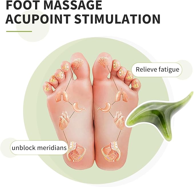 Reflexology Socks with Massage Tool - Reflexology Socks Set with Trigger Point Massage Tool,Foot Pain Relief Remedy for Foot Massage,Acupressure Socks with Tool of (Women's Emerald Green-8PCS)
