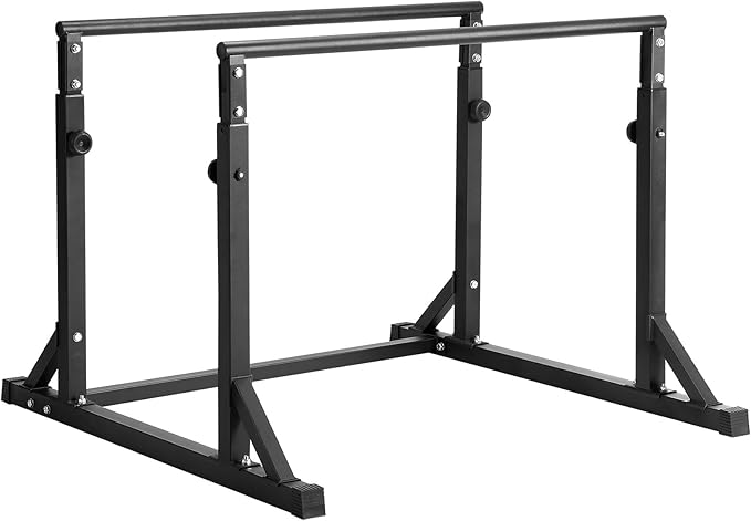 Happybuy Dip Bar, 800 Pounds Capacity, Heavy-Duty Adjustable Dip Stand Station for Fitness, Workout Dip Bar Stabilizer for Home Gym, Parallel Bars for Strength Training