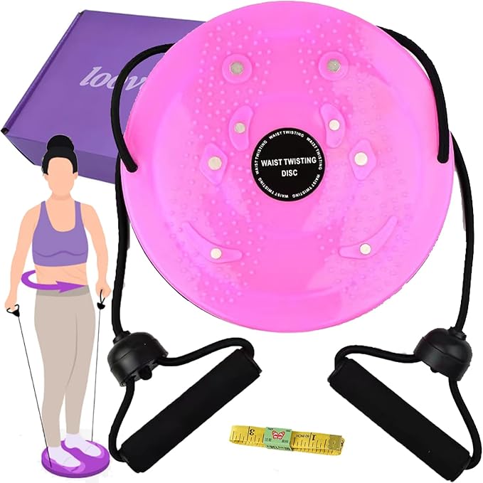 2026 New Waist Sculptor with Arm Bands, 360° Rotation Waist Sculptor Twister, Waist Twister Machine Exercise, Twist Board for Exercise, Legs, Buttocks, Hip Exercise