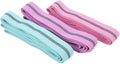 3 Pieces/Set Pilates Elastic Belt Exercise Belt Leg Belt Yoga Fitness Women's Draw Rope Training Ring Resistance Belt(candy color)