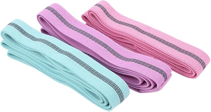 3 Pieces/Set Pilates Elastic Belt Exercise Belt Leg Belt Yoga Fitness Women's Draw Rope Training Ring Resistance Belt(candy color)