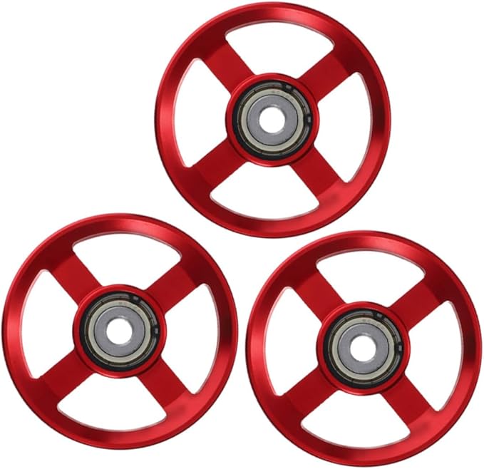 3pcs Aluminum Alloy Fitness Pulley Wheels Cable Pulley System Gym Equipment Replacement for Home Weight Training Strength Exercise Attachments