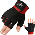 BEAST RAGE Workout Gloves for Men, Durable Palm Grip Gym Gloves Women Half Finger Elasticated Training Weight Lifting Strength Bodybuilding Anti Slip Cycling Gloves Exercise