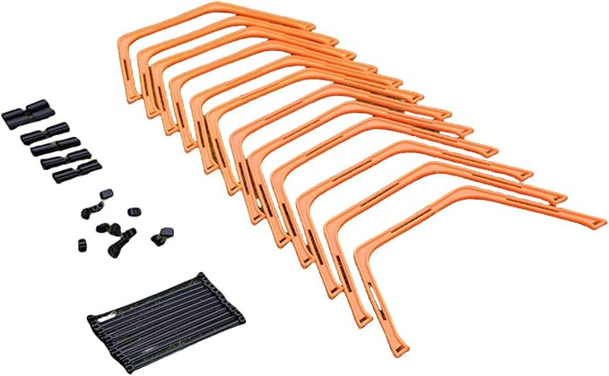 Yiju Agility Rings Foldable Workout Hexagon Hurdles Multifunction Jumping Hurdles Fitness Feet Training Equipment Speed Ladder