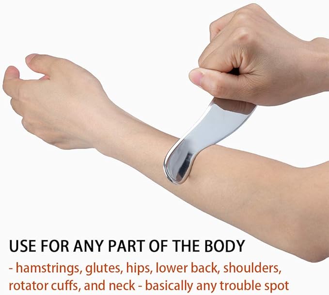 Gua Sha Tools, Stainless Steel Scraping Massage Tool, IASTM Tools, Myofascial Scraping Tools to Physical Therapy, Scar Tissue and Soft Tissue (A)