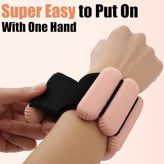 Wrist Weights, Silicone Adjustable Ankle Weights for Women Men - Strengthen Arms and Legs Ideal for for Home Gym Workout, Running, Yoga, Pilates, Barre, Exercise, Strength Training