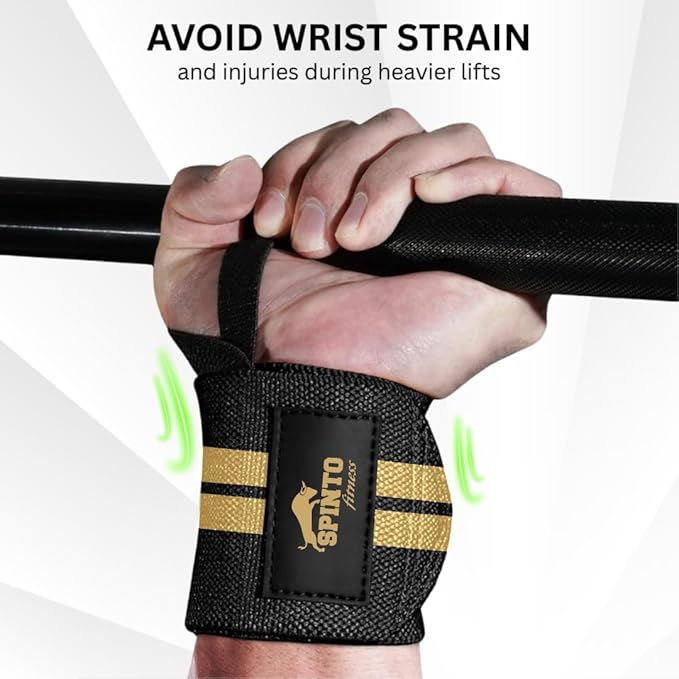 18" Wrist Wraps for Weightlifting USPA-Approved Wrist Support with Thumb Loop Heavy Duty Wrist Braces for Powerlifting, Gym, Cross Training & Strength Training for Men & Women