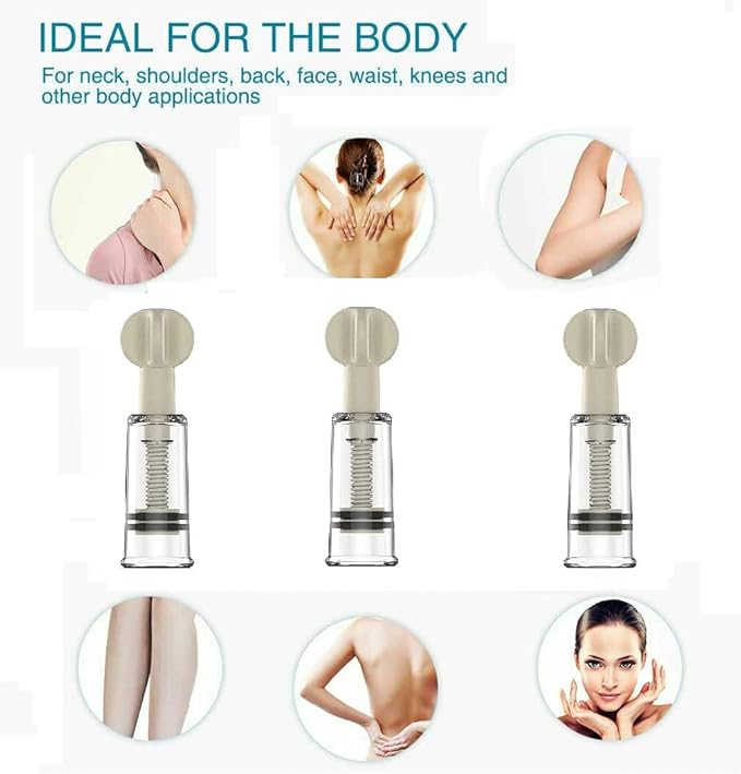 Cupping Therapy Set Suction Cups with Magnetic Pump Chinese Acupoint Sets for Cellulite Massage Muscle and Joint Pain Relief (4 Twists)
