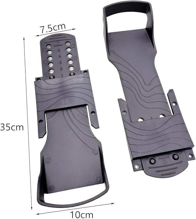 Generic Rowing Machine Pedals, Replacement Foot Pedals Fitness Equipment Accessories for Workout, Black, 35cmx10cm