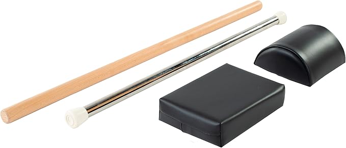 Balanced Body Traditional Reformer Accessory Kit with Pole, Dowel, and Cushions, Pilates Reformer Accessories, Pilates Equipment for Home Gym or Pilates Studio, 4 Pieces